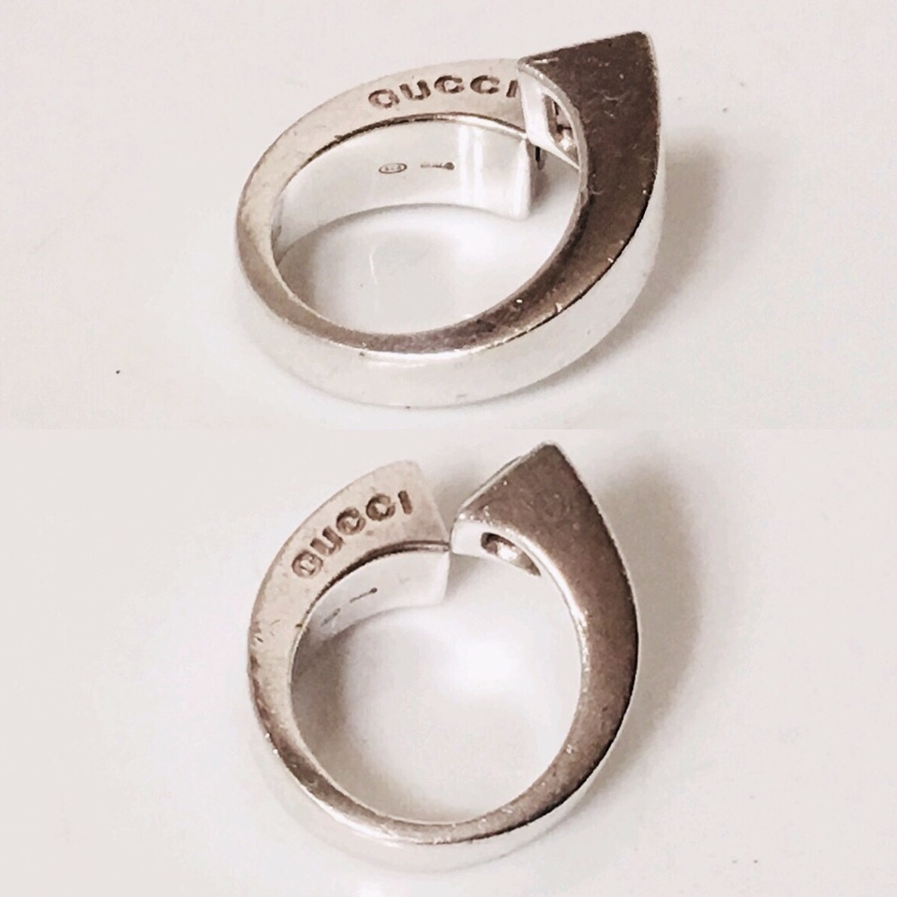 Gucci Sterling Silver Amethyst Bypass Ring - Picture 5 of 8